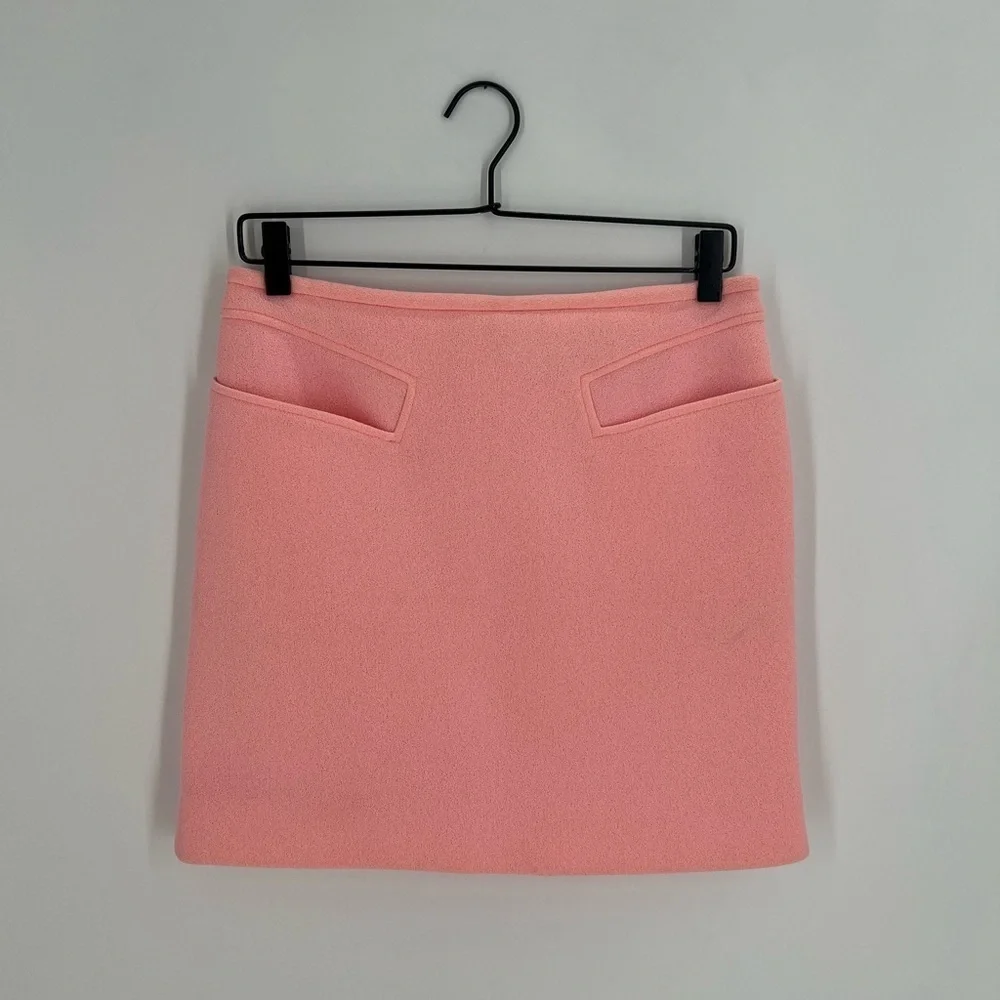 Coperni Trompe L’oeil Cady High Waisted Mini Skirt In Pink